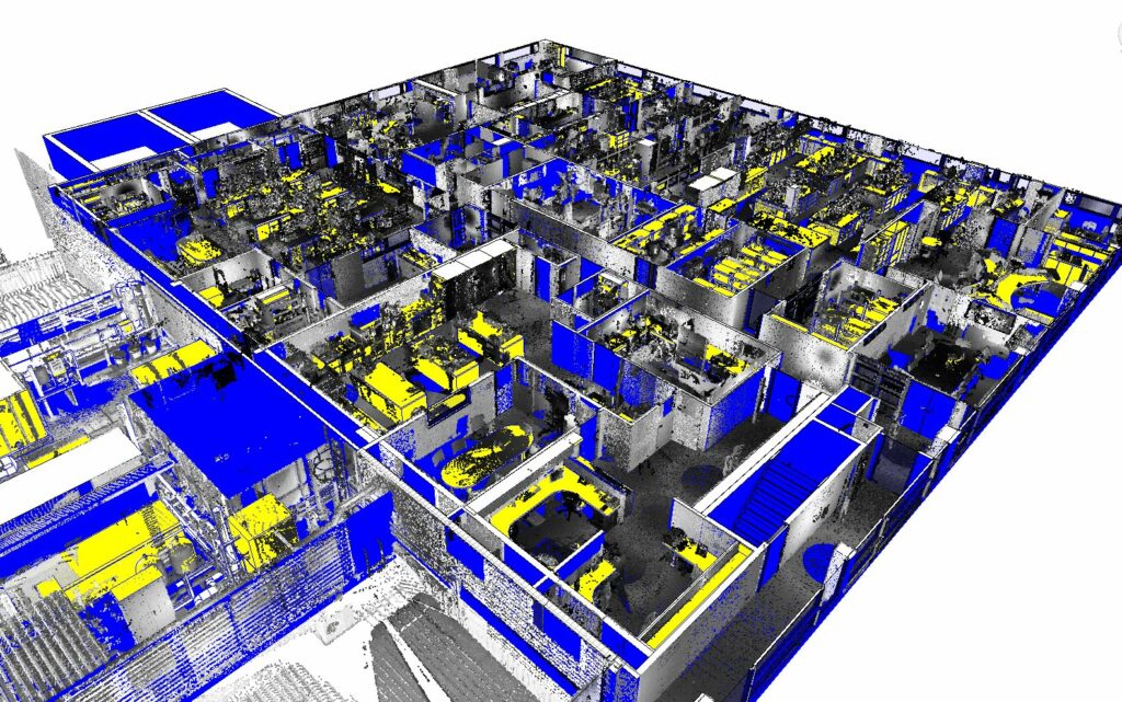 As Built 3D Laser Scanning Service and Scan to BIM Service for Office space using Faro Scanner & Revit.