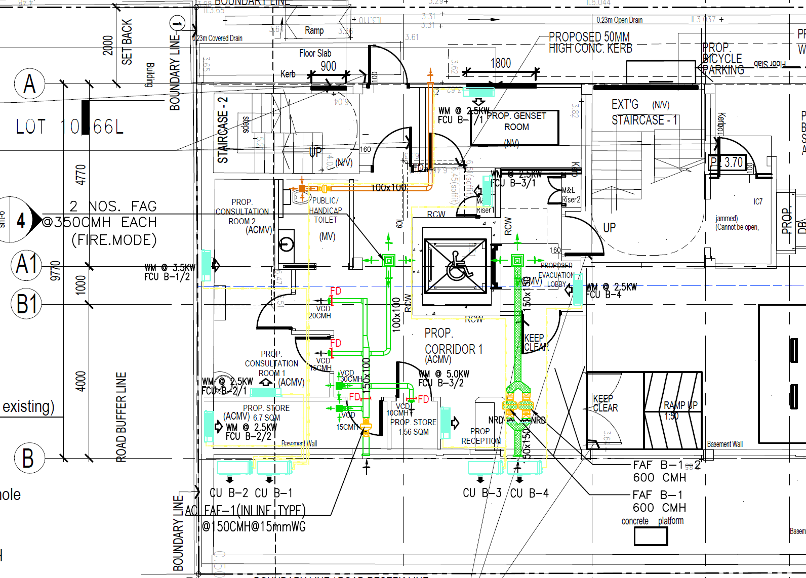 2D Submission Drawings Service for a Mall submission to MCST